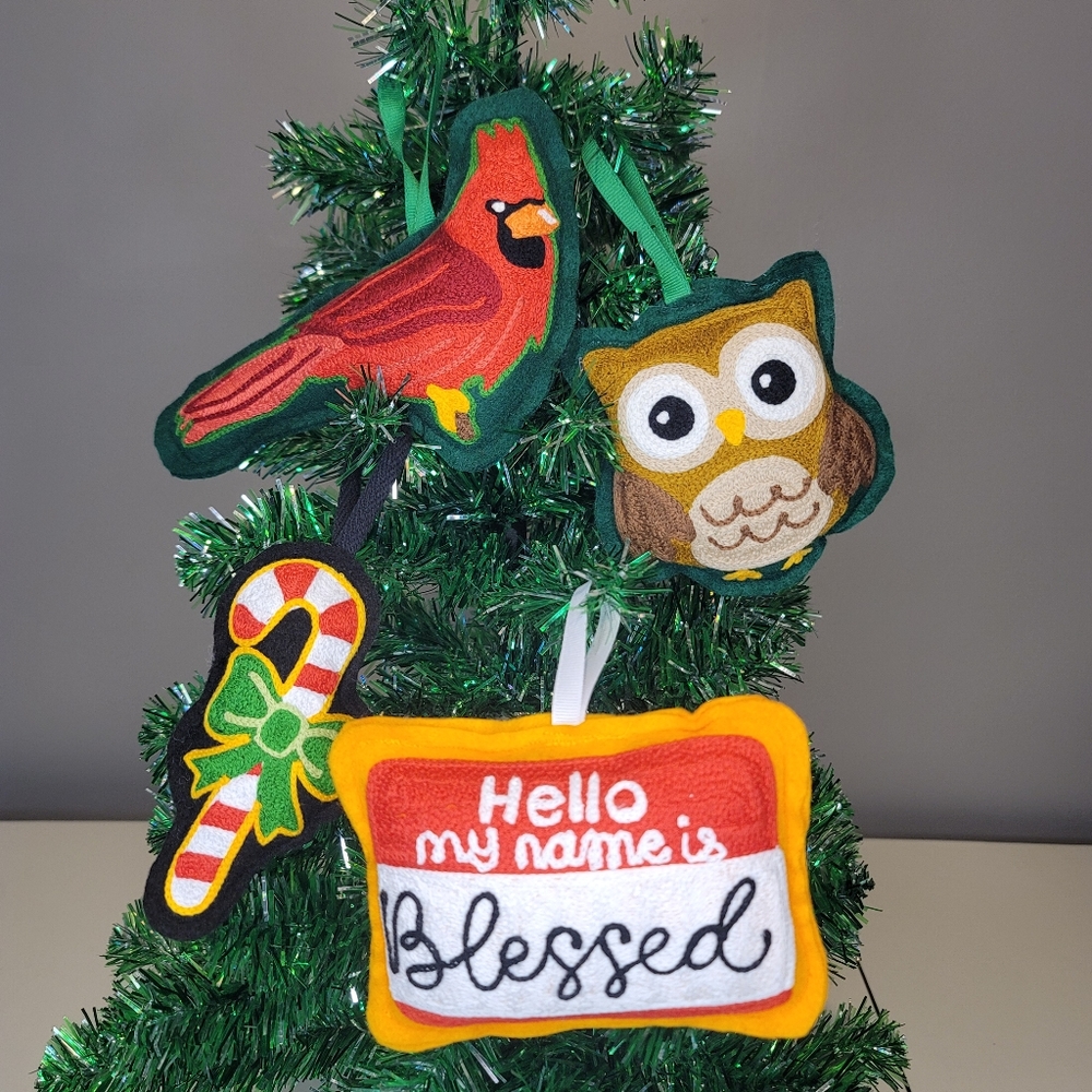Chainstitch Embroidered Holiday Ornaments Part 2